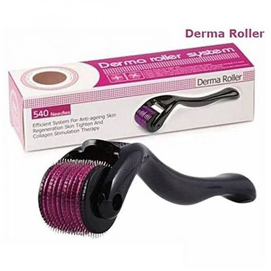 Derma Roller 540 Titanium Needle (0.5mm) Facial &amp; Hair Therapy Microneedle Hair Regrowth Beard Growth Anti Hair Loss Treatment Thinning