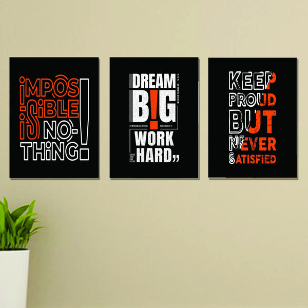 Set of 3 Wall Art Wooden Phototile Frames for Wall Decor