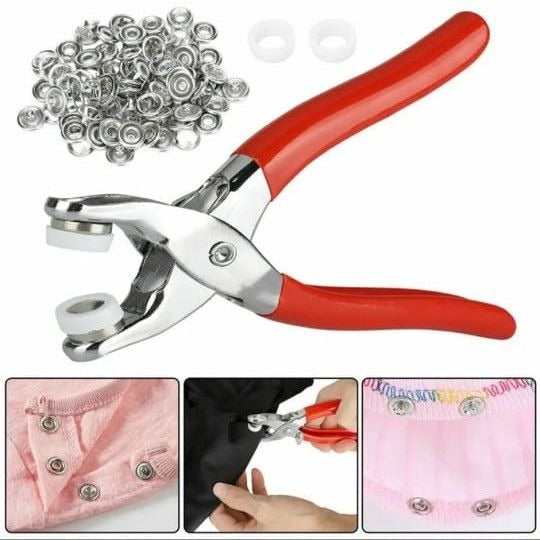 Metal Hand Press Tich Button Machine with 50 Button