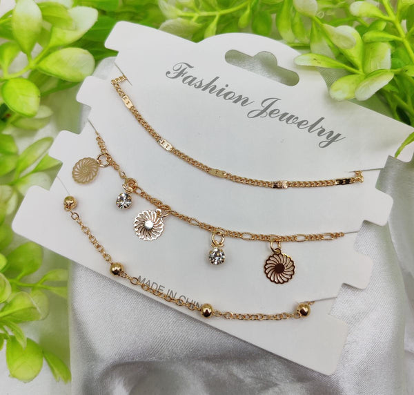 Imported Triple-Layered Adjustable Bracelet Set | Best Quality Artificial Bracelet For Girls &amp; Women | Bracelet For Every Occasion | Elegant Design