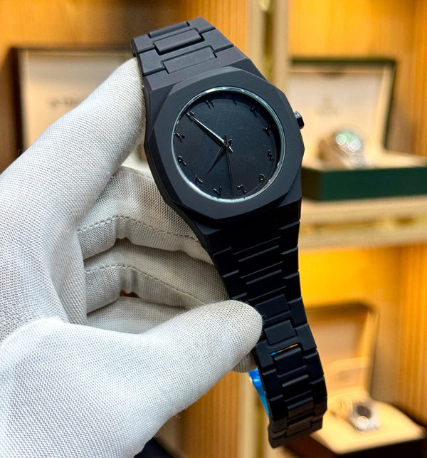 Full BLACK AURA Quartz Watch – Lightweight Design, , Premium Quality &amp; Finish - Best Quality Analog Watch For Boys - Watch For Men | Full Black Color Watch
