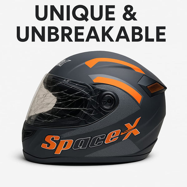 Unbreakable Space X Helmet – Ride Safe, Ride Bold (Medium)