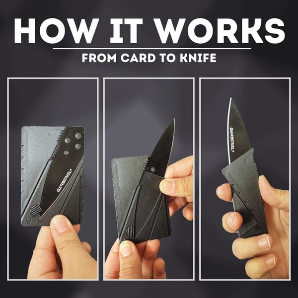 CardSharp Folding Credit Card Knife by Iain Sinclair – Ultra Slim, Lightweight, Surgical Steel Blade, Pocket-Sized, Wallet-Friendly Safety Knife for Everyday Carry | Credit Card Shape Knife | 