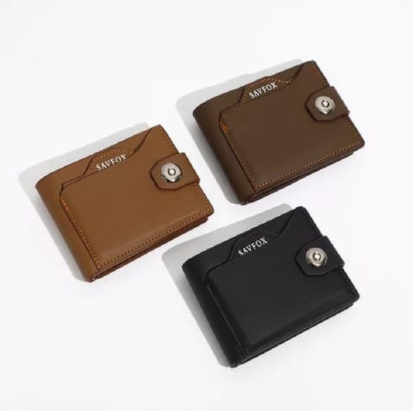 Savfox PU Leather Outlet Pocket Card Holder Wallet for Men – Slim, Stylish &amp; Durable - Stylish Wallets For Men