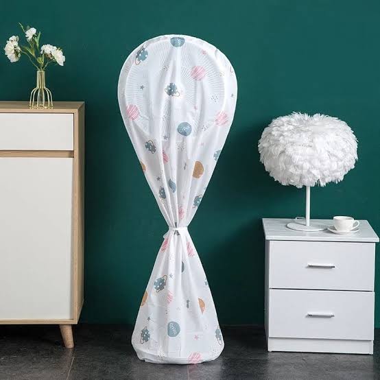 Decorative Fan Cover with Colorful Pattern Design – Dust Protection &amp; Stylish Room Accent