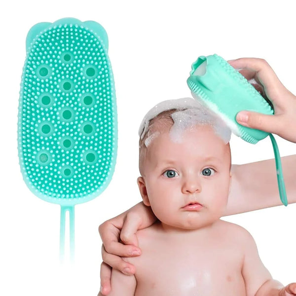 Bubble Bath Brush – Double-Sided Silicone Body Brush with Quick Foaming Sponge, Gentle Exfoliation &amp; Massage for All Skin Types