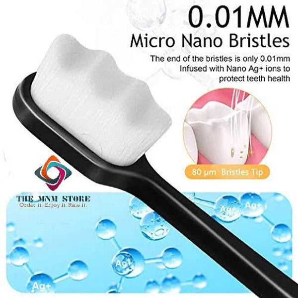 Soft Micro-Nano Manual Toothbrush – Extra Soft 12,000 Bristles for Sensitive Gums, Adults &amp; Kids