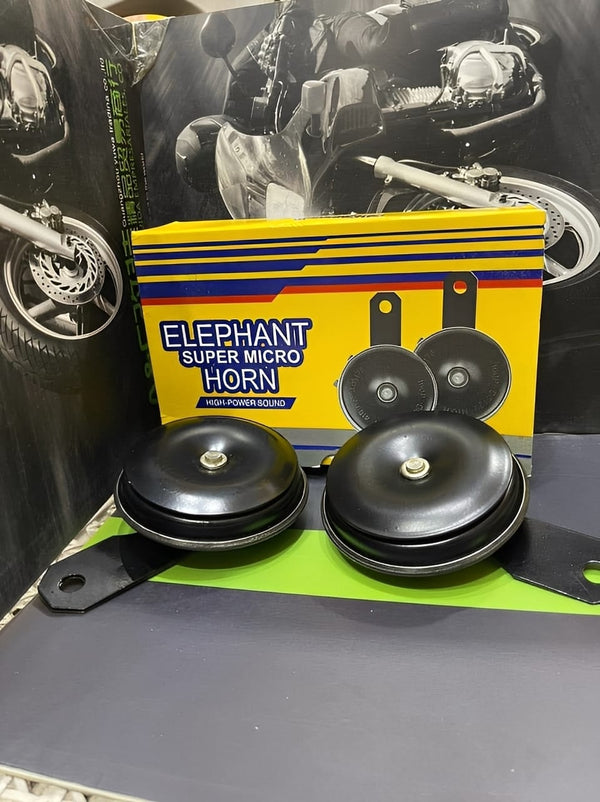 High Sound Elephant Horn for Cars &amp; Bikes – Super Loud 12V Universal Vehicle Horn | Durable, Long-Lasting, Clear &amp; Powerful Sound for Maximum Road Safety | Easy Plug &amp; Play Installation | Compatible with All Cars, Motorcycles &amp; Scooters