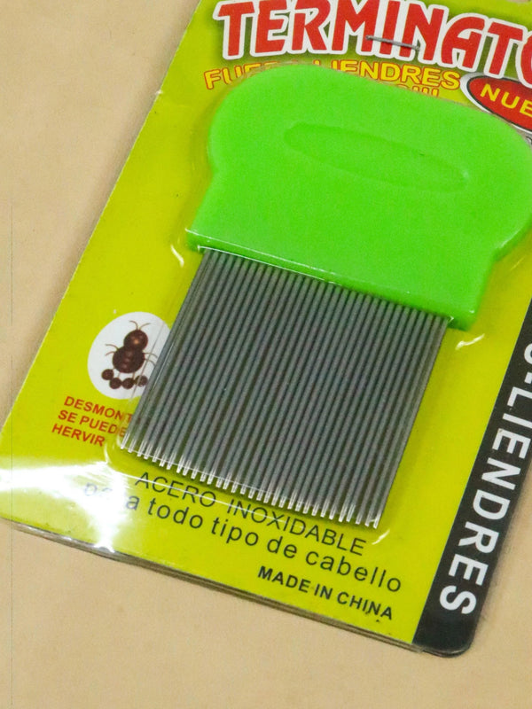 Multicolor Anti-Lice Hair Comb with Stainless Steel Micro-Grooved Teeth – Safe and Effective Lice and Nit Removal Comb | Reusable and Suitable for All Hair Types | Compact Size 9cm x 4cm (Random Color)