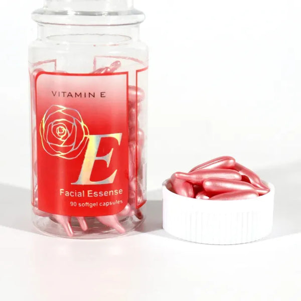 Pack Of 90 Essence of Facial Skincare – Vitamin E Skin Care Facial Capsules | Nourishing, Hydrating, Anti-Aging &amp; Skin Protection Formula