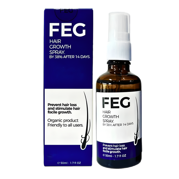 FEG PLUS Hair &amp; Beard Growth Serum Spray 50ml | 22% Seaweed Extract, Rosemary, Redensyl, Anagain &amp; 5% Minoxidil | Anti Hair Loss, Regrowth Treatment