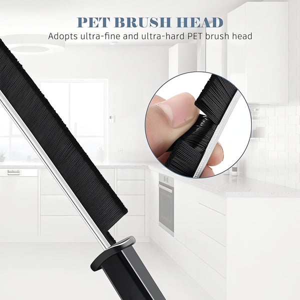 Set of 2 Gap Cleaning Brushes – Hard Bristle Crevice and Grout Cleaning Brush for Bathroom, Kitchen, Tile, and Dead Angles – Durable Narrow Cleaning Tool (9 Inch Lengh 0.75 Inch Width)